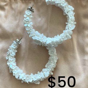 Bridal floral earrings